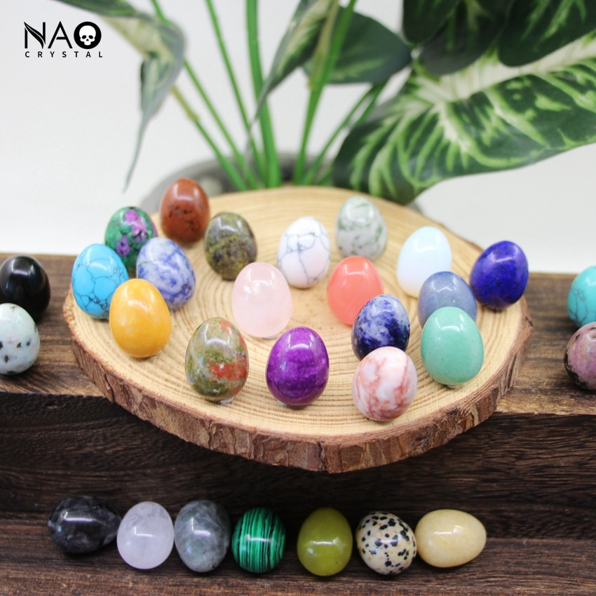 15x20mm Mini Stone Bird Egg Healing Crystal Yoni Egg Gems Ball Home Decor Chakra Energy Quartz Mineral Specimen Easter Gifts 1